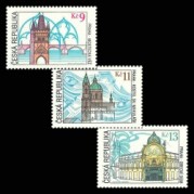 チェコ2000年プラハのランドマーク切手3種