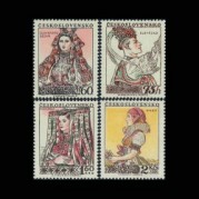 チェコスロバキア1955年民族衣装切手4種