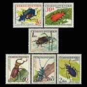 チェコスロバキア1962年甲虫切手6種