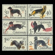 チェコスロバキア1965年世界ドッグショー切手6種