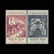 チェコスロバキア1967年プラハ城切手2種