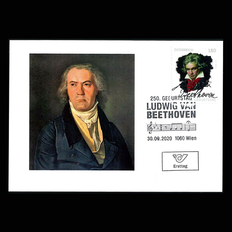 オーストリア年ベートーヴェン生誕250年マキシカード 切手の通販 英国海外郵趣