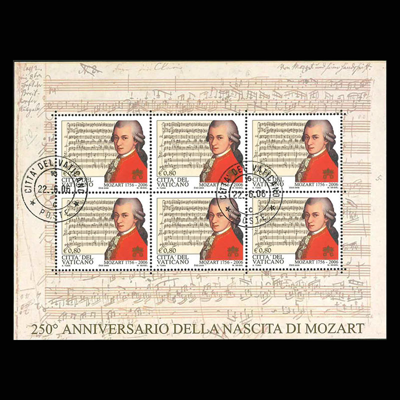 バチカン2006年モーツァルト生誕250年シート(初日印押) | 切手の通販